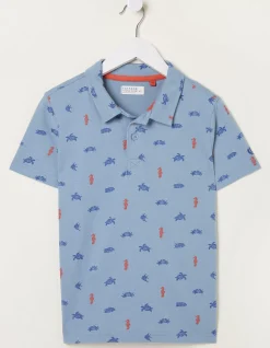 Sea Creatures Printed Polo Top