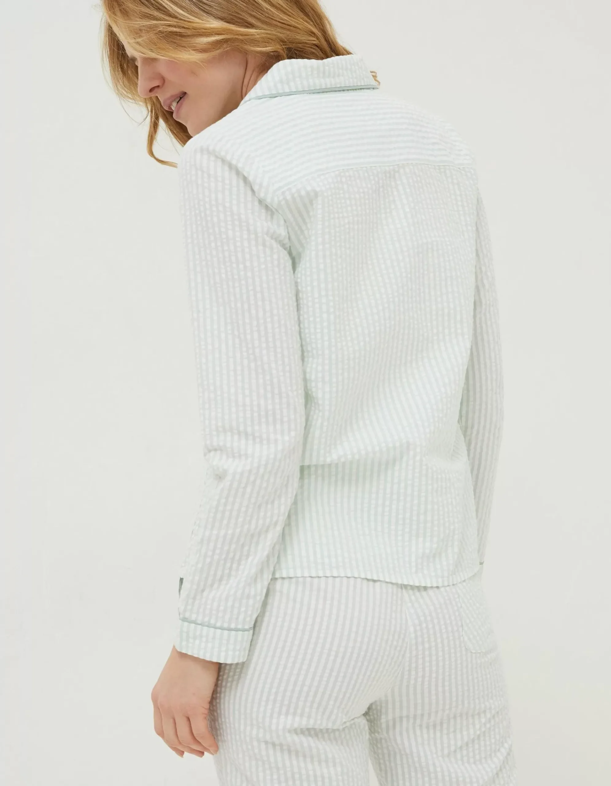 Seersucker Stripe Pj Shirt
