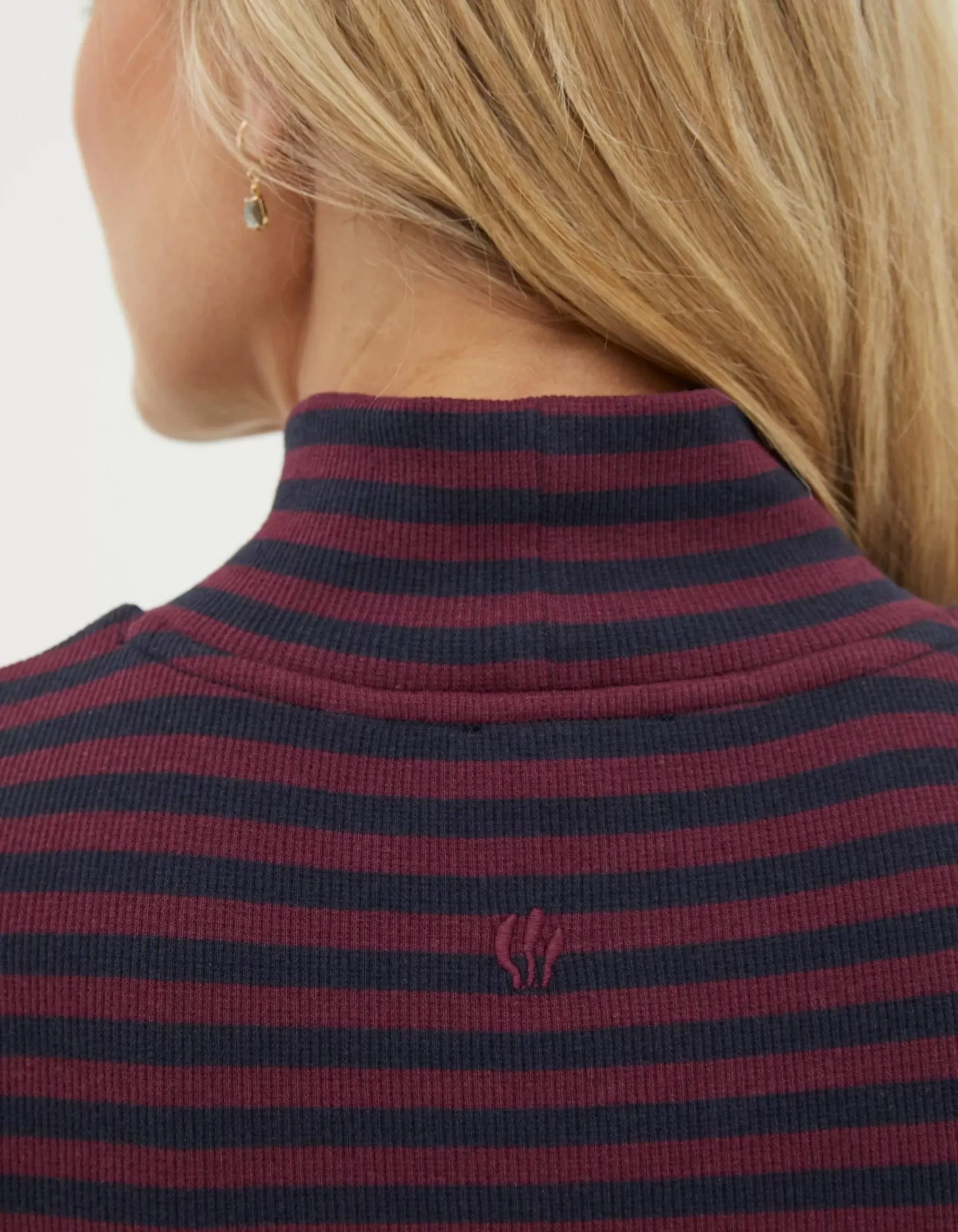 Selina Stripe Roll Neck Top