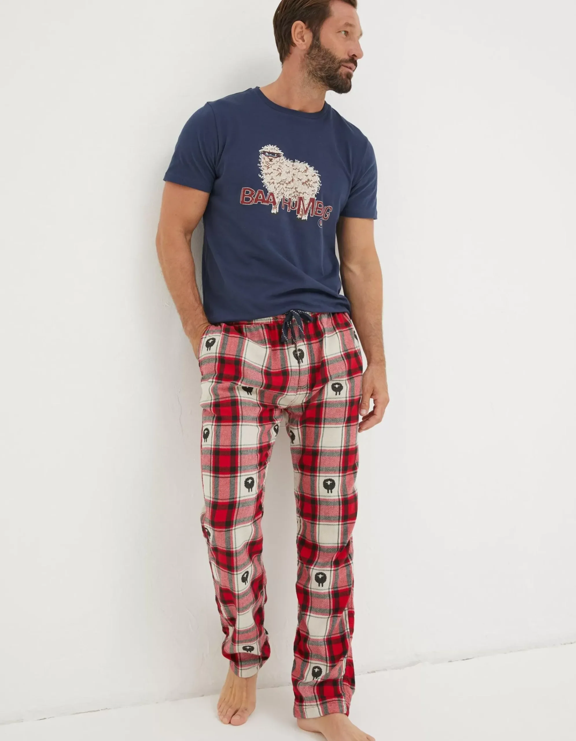 Shelter Stevie Sheep Jacquard Pyjama Bottoms