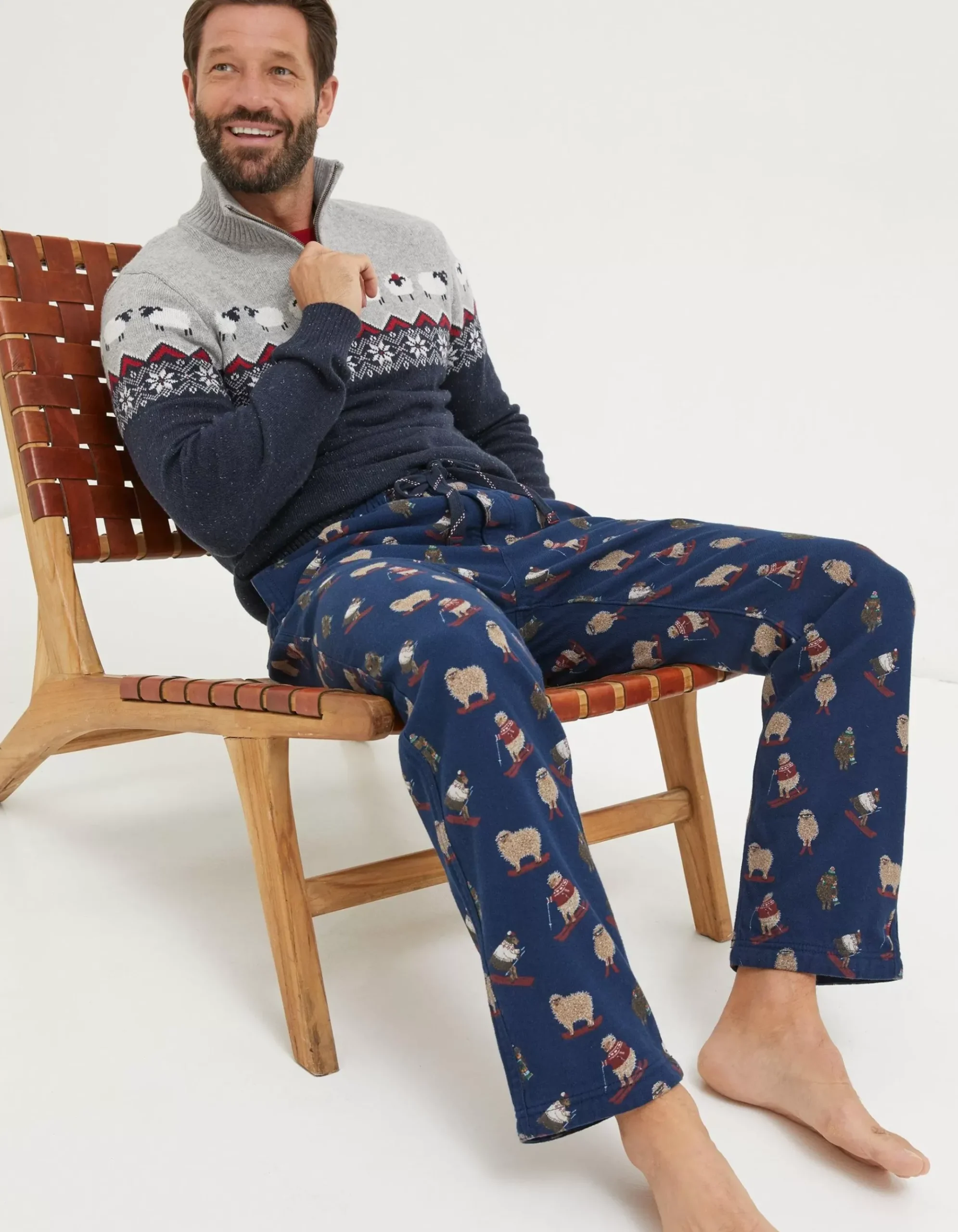 Shelter Stevie Sheep Print Pyjama Bottoms