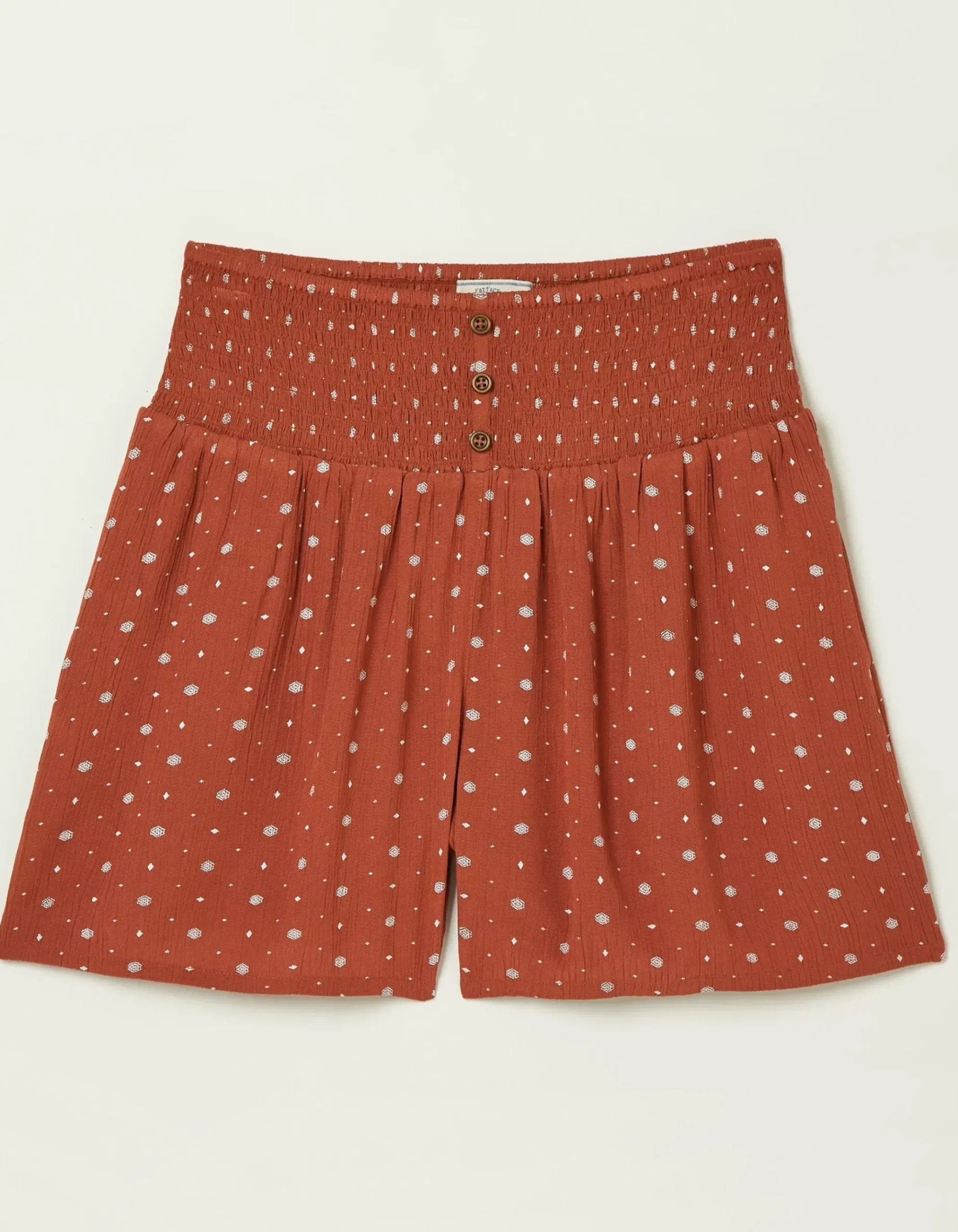 Shirred Clip Geo Shorts