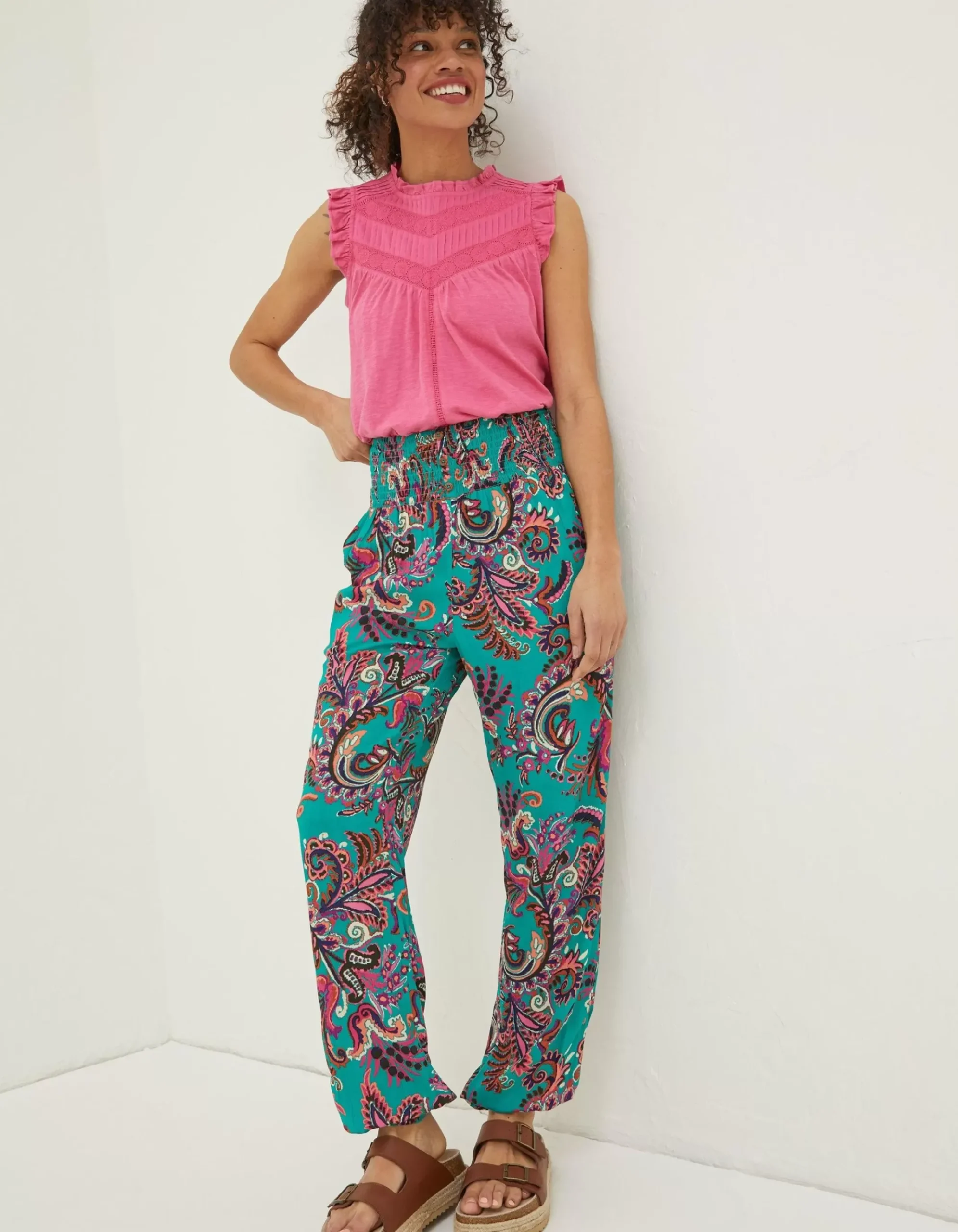 Shirred Festival Trousers