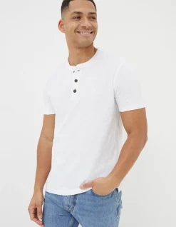 Short Sleeve Slub Henley T-Shirt
