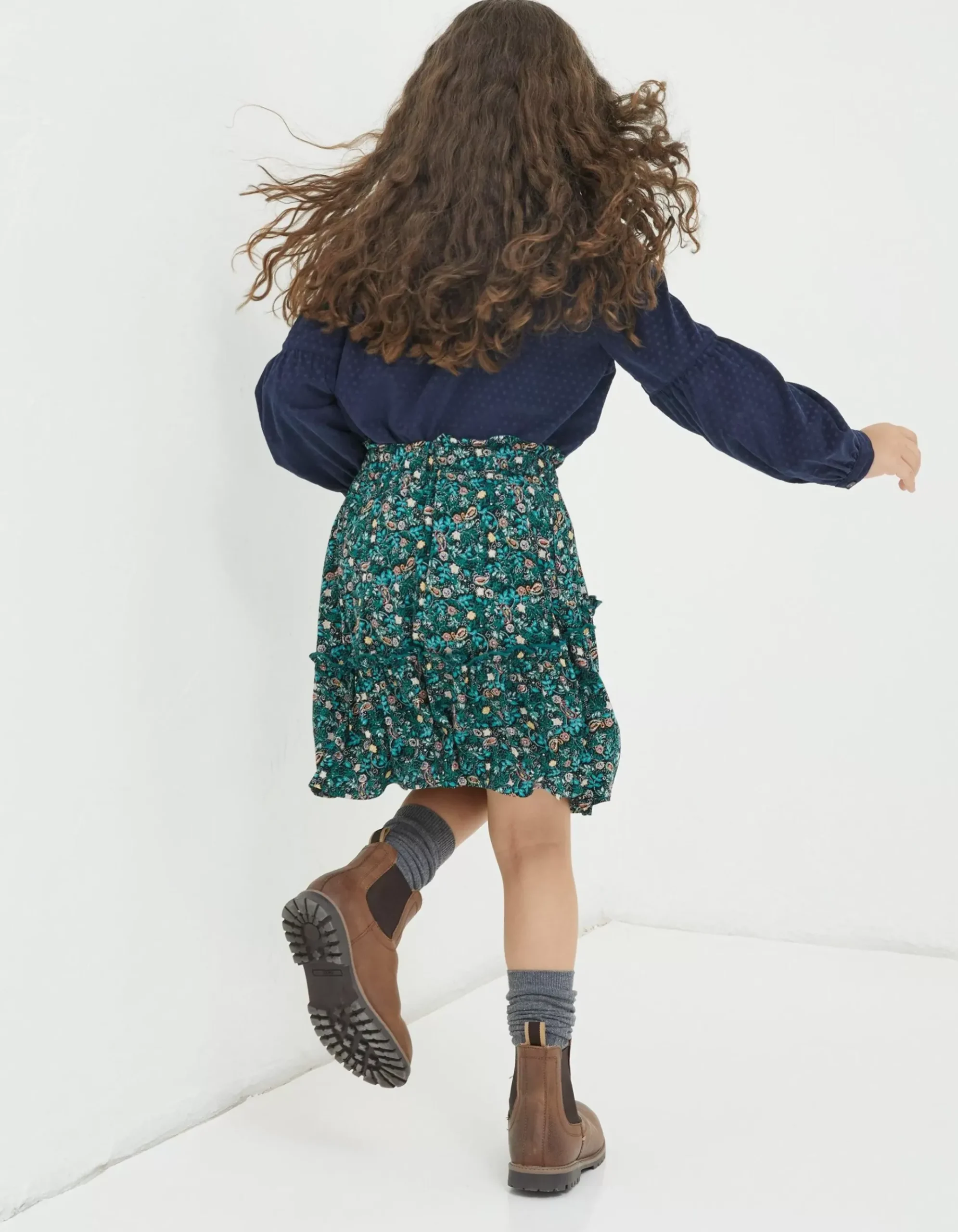 Sia Evergreen Floral Skirt