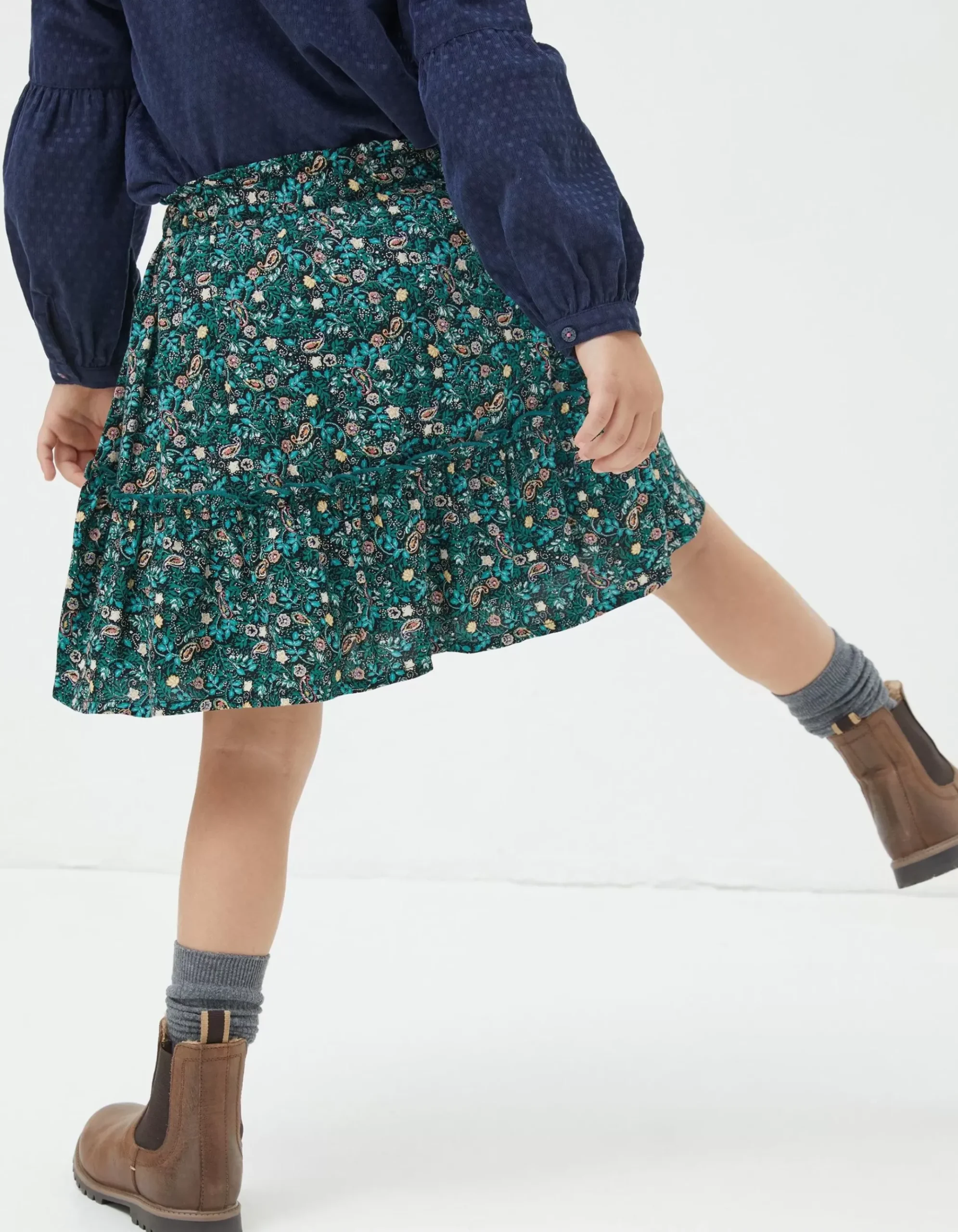 Sia Evergreen Floral Skirt