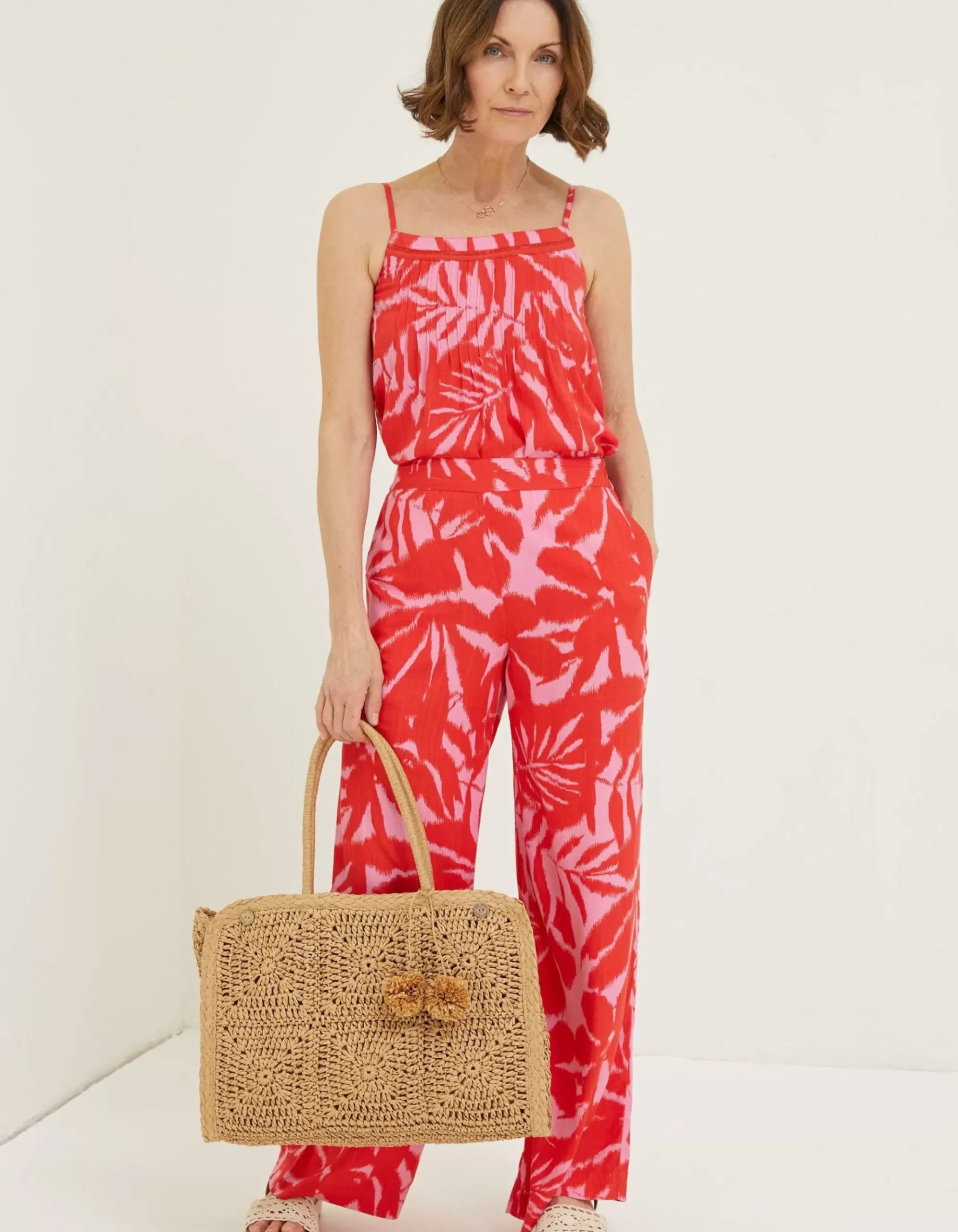 Sian Ikat Leaves Cami Top