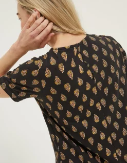 Simone Woodblock Jersey Dress