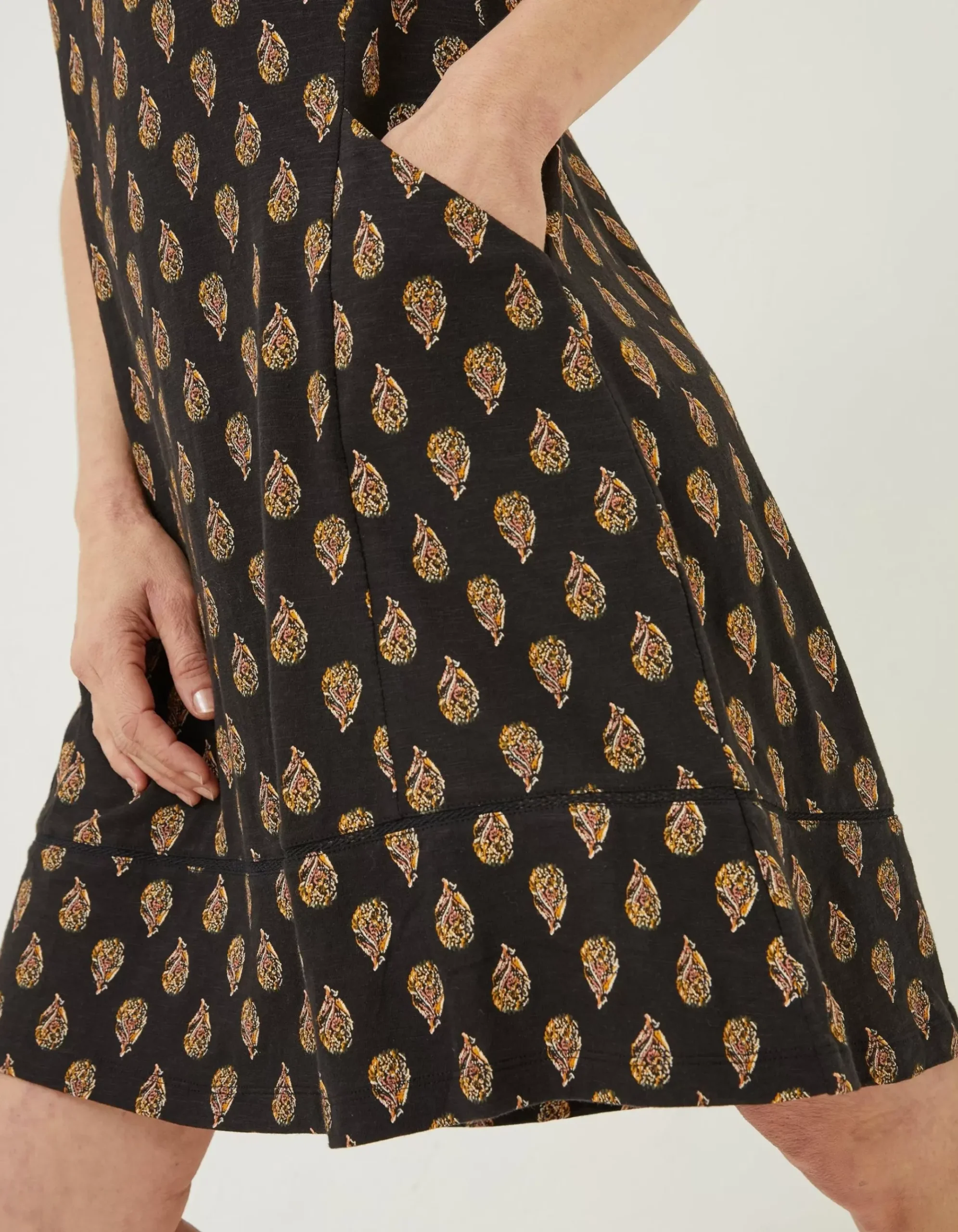 Simone Woodblock Jersey Dress
