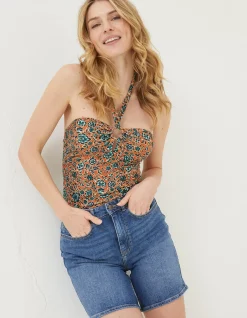 Sketched Floral Hoop Tankini Top