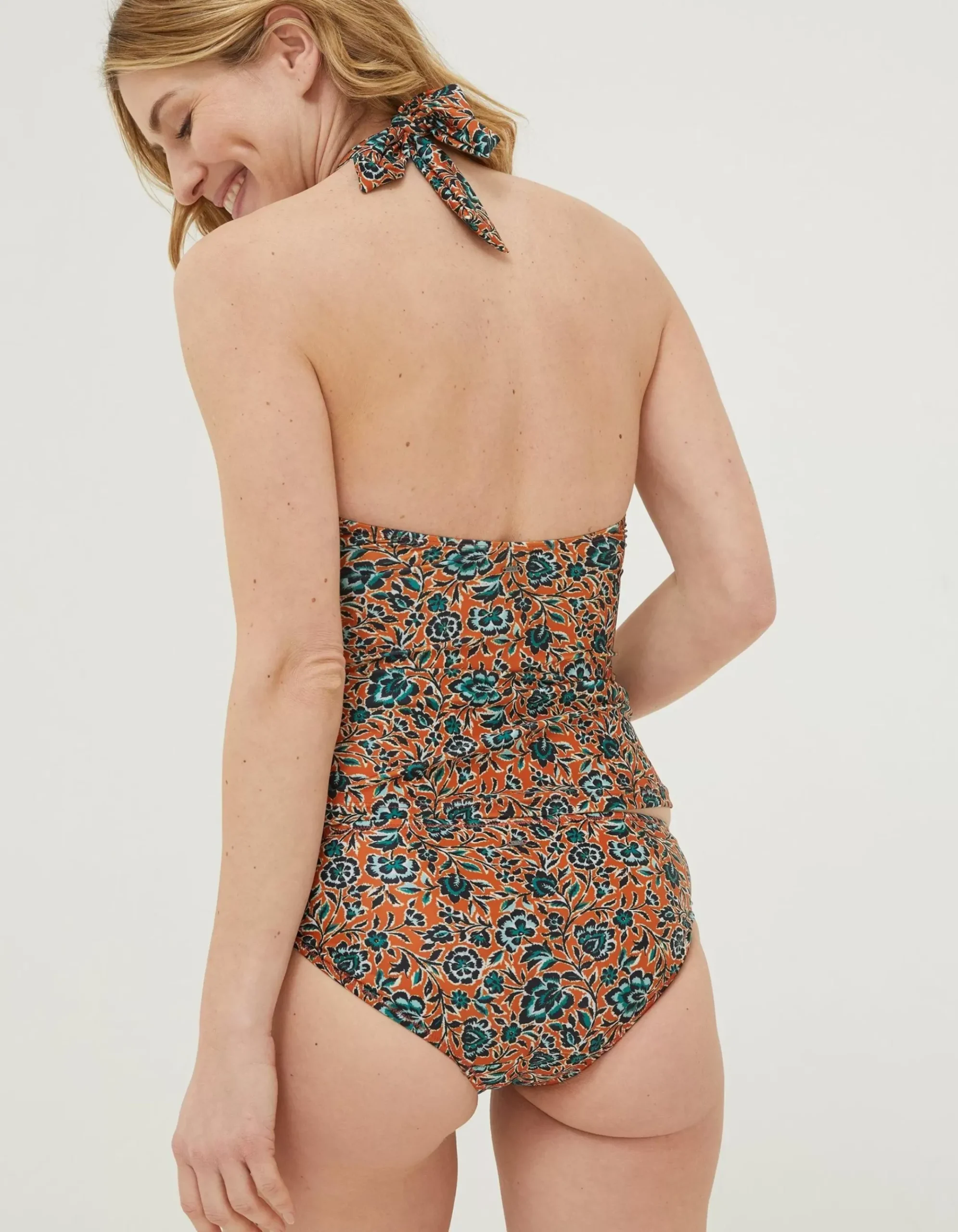 Sketched Floral Hoop Tankini Top