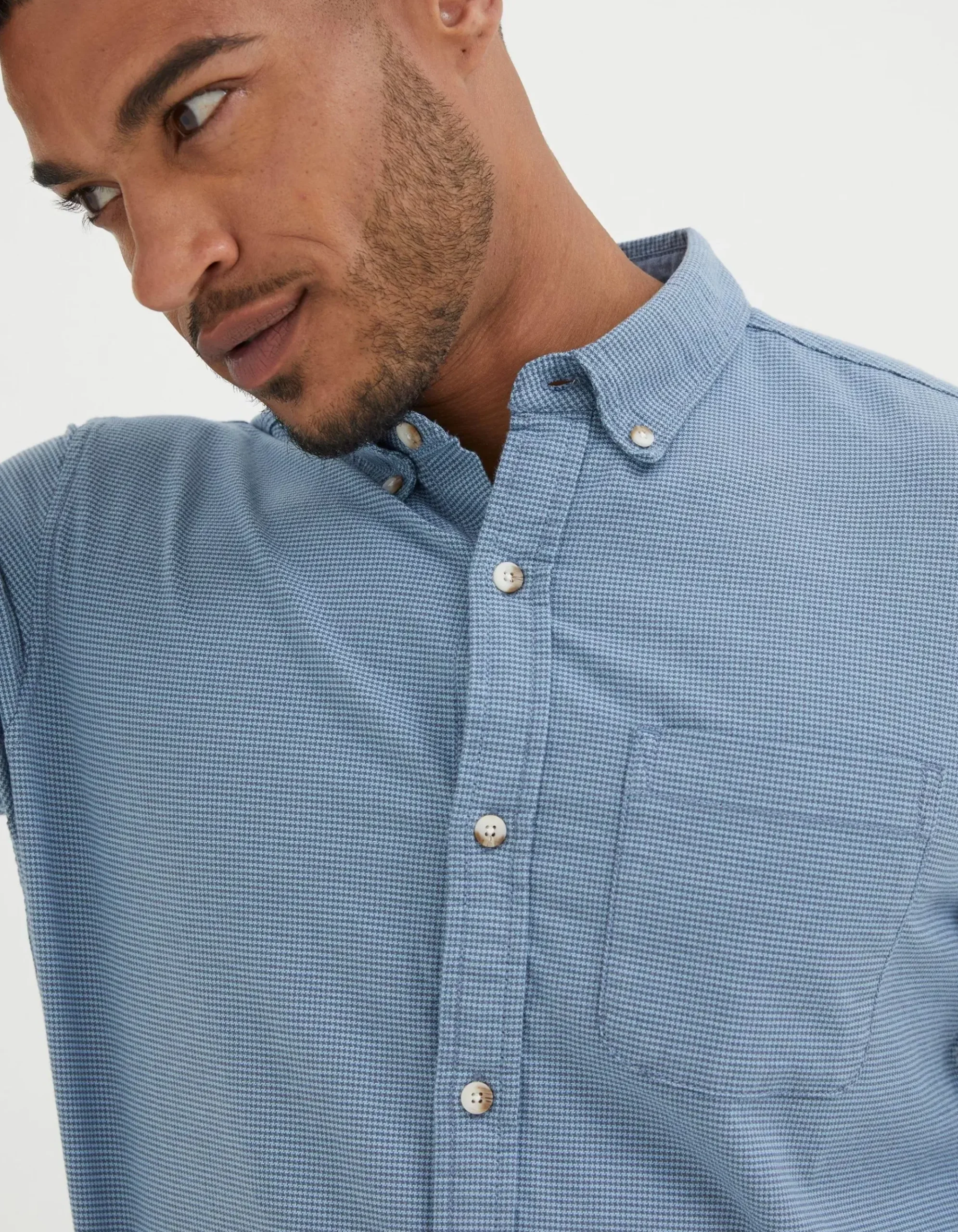 Slim Hove Micro Check Shirt