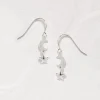 Star And Moon Charm Earrings