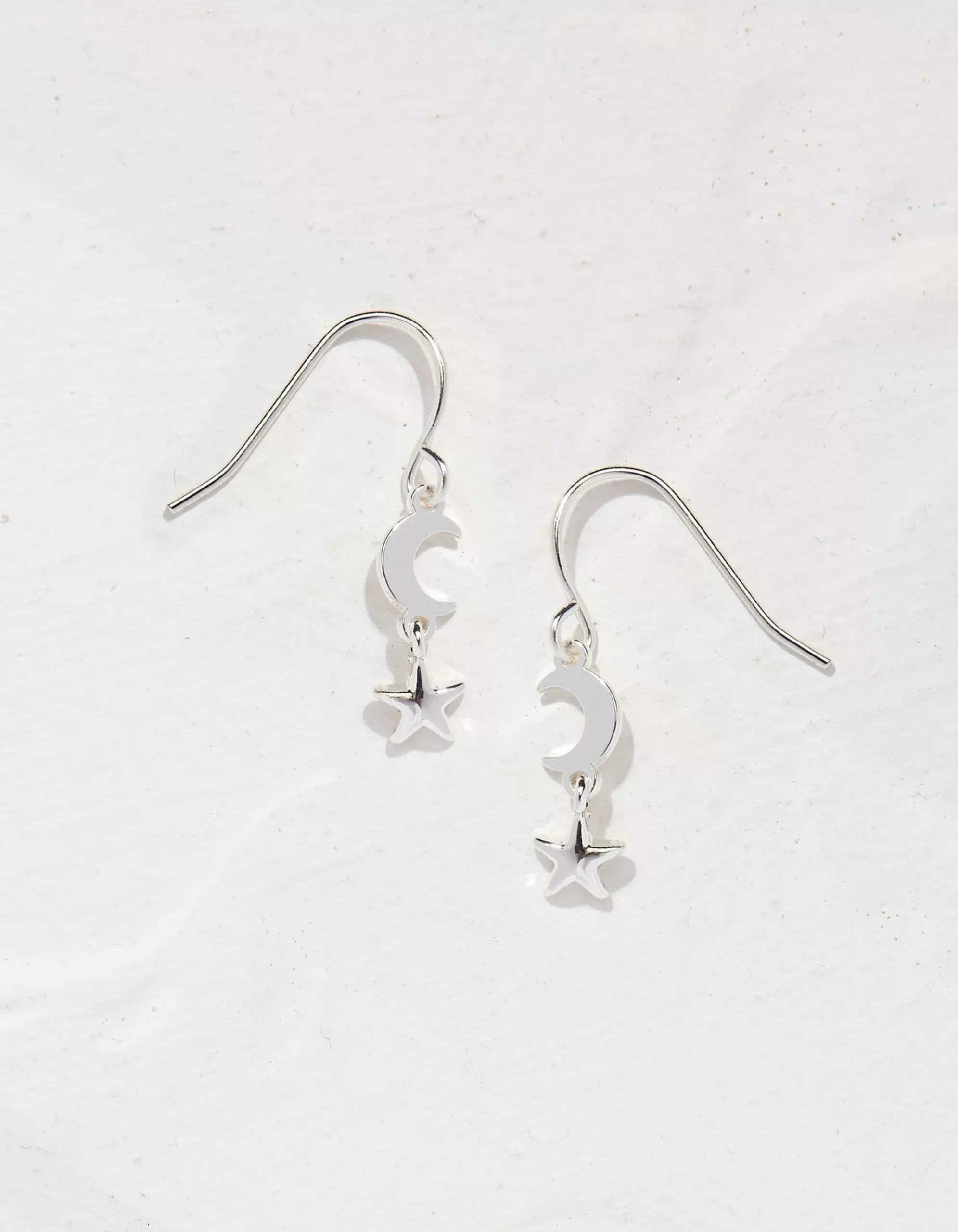 Star And Moon Charm Earrings