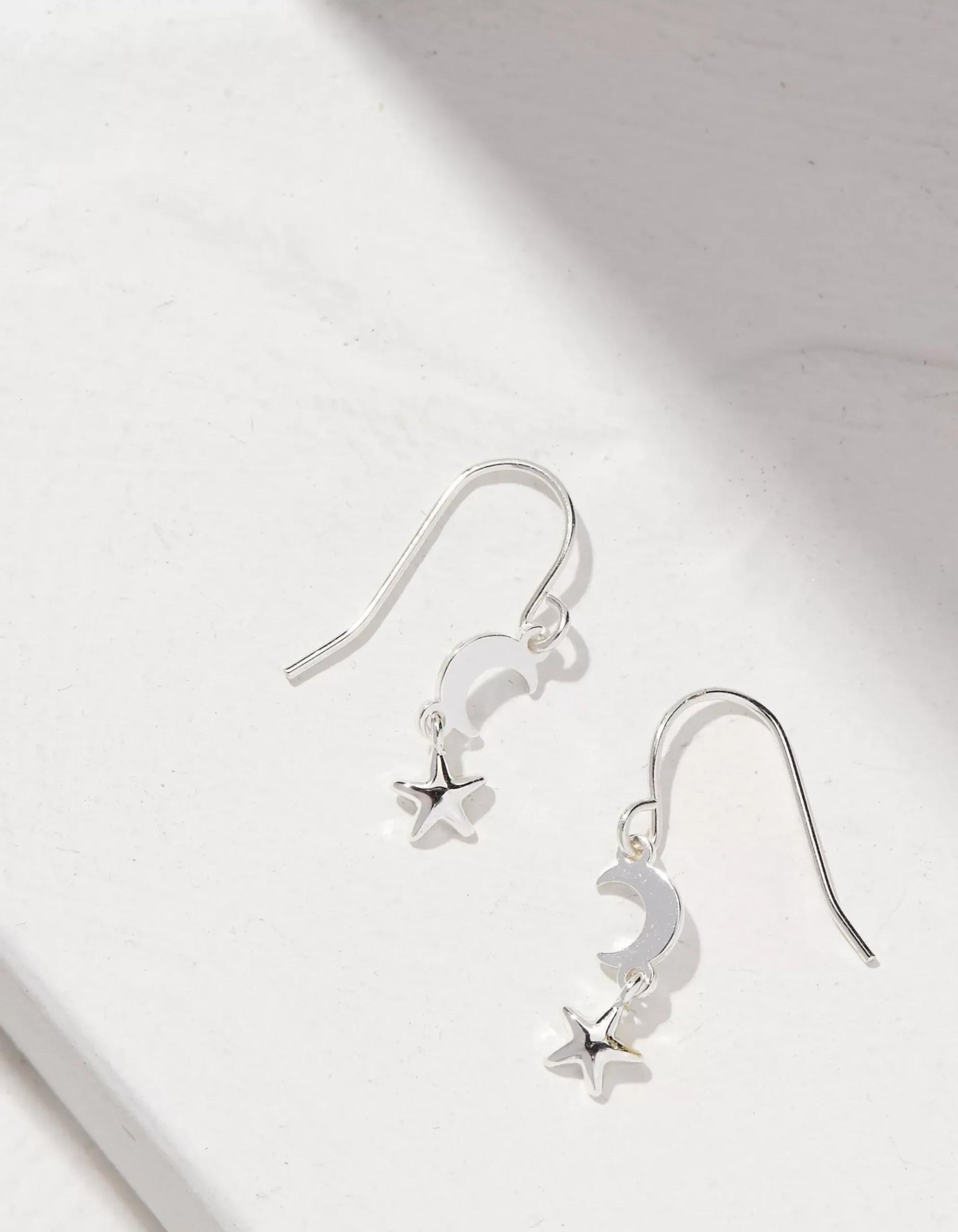 Star And Moon Charm Earrings