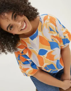 Stencil Floral Knitted Top