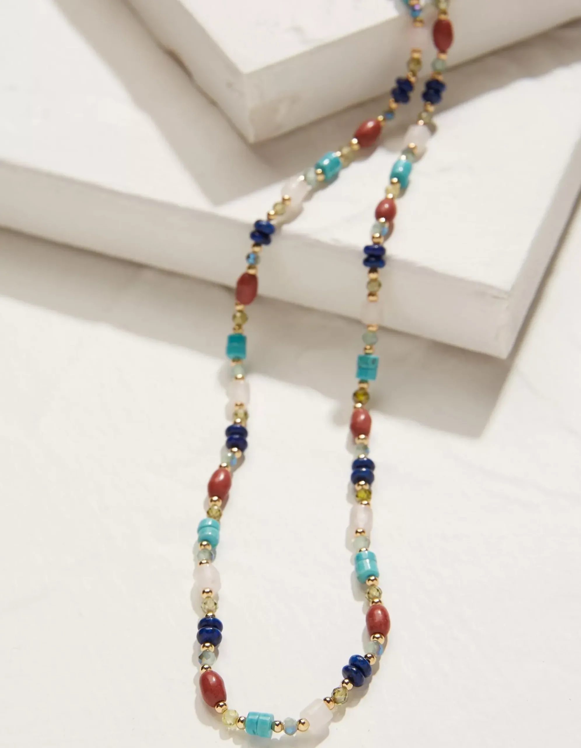 Stone And Bead Necklace