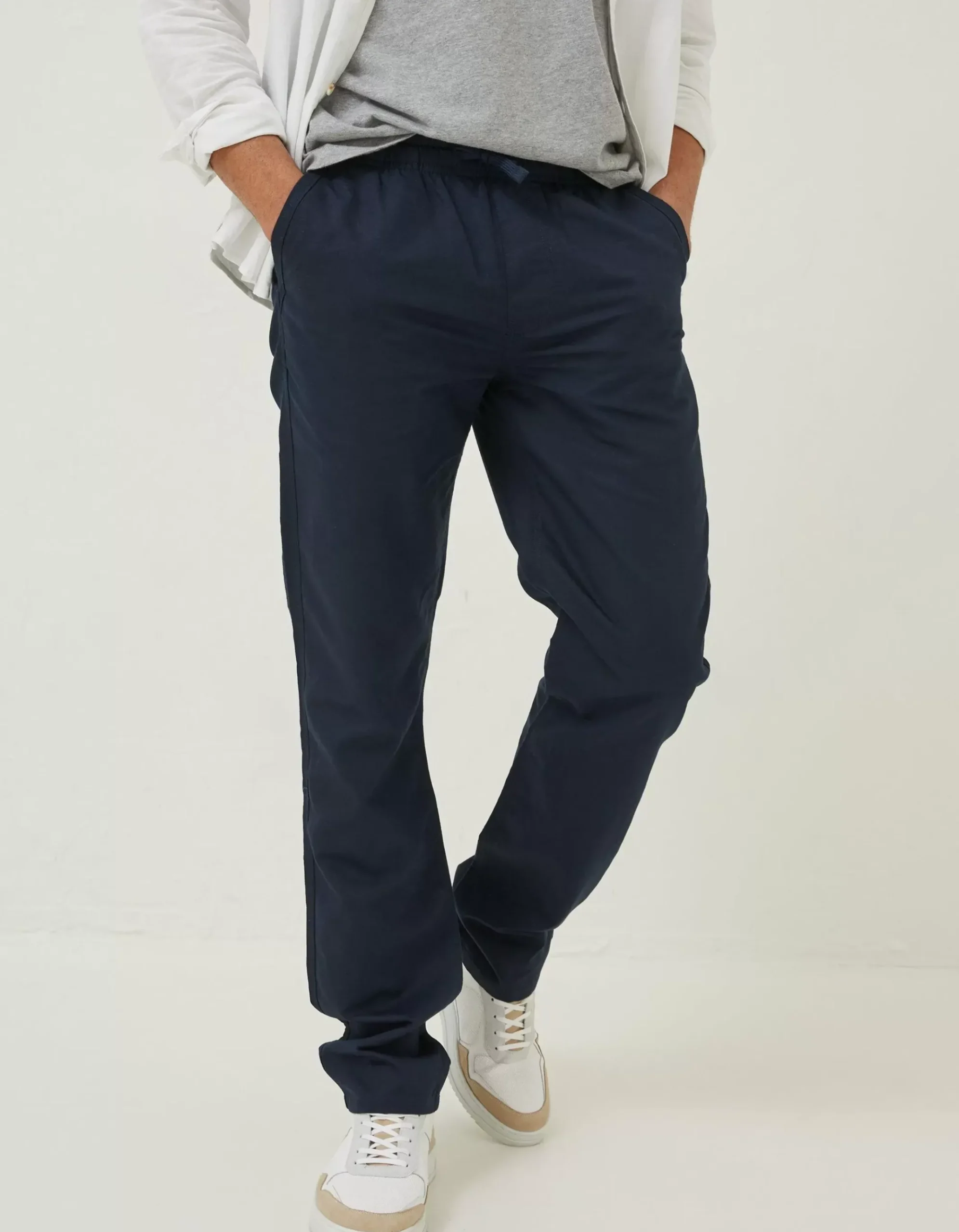 Straight Cotton Linen Trousers