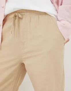 Straight Cotton Linen Trousers