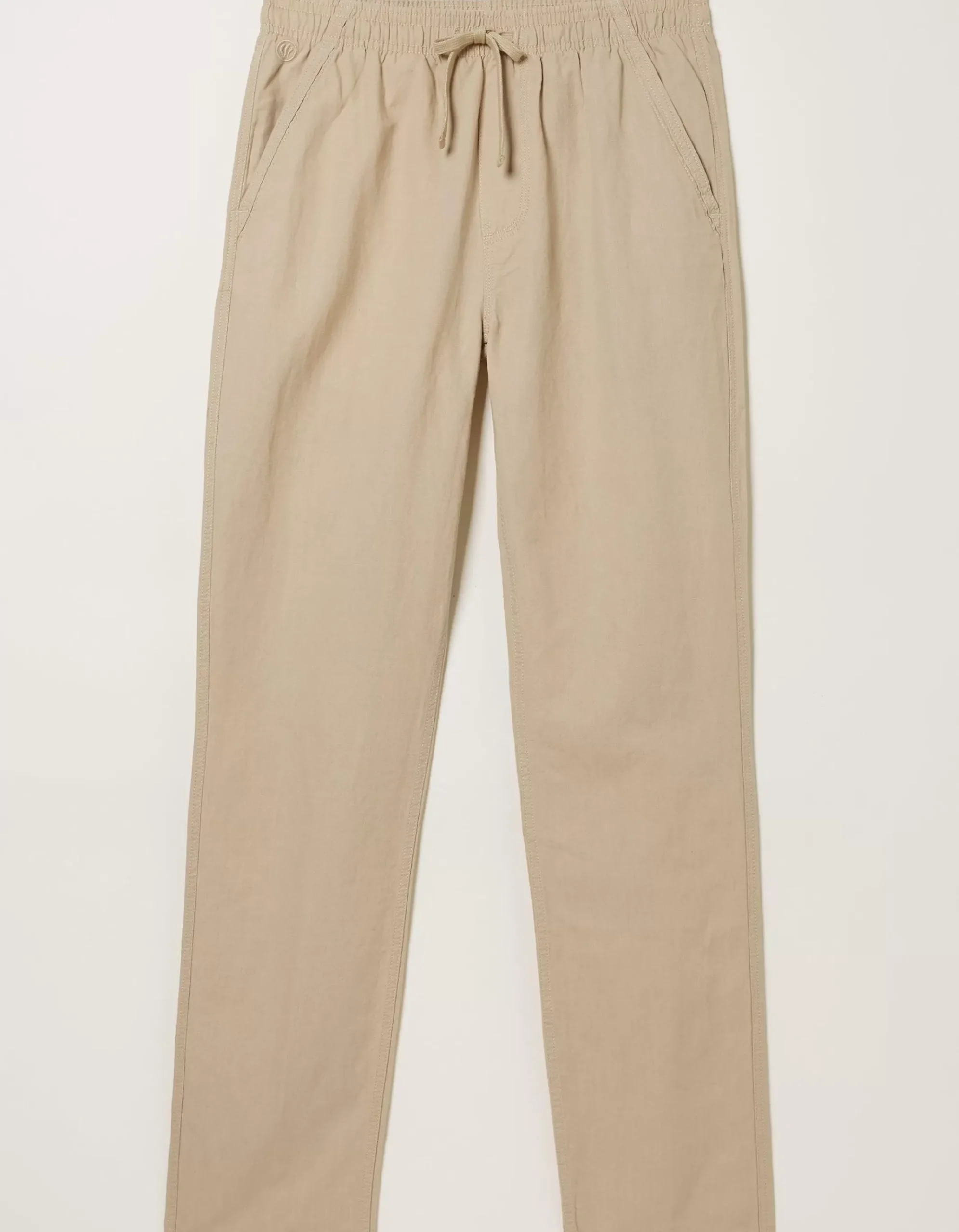Straight Cotton Linen Trousers