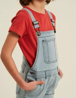 Stripe Denim Dungarees