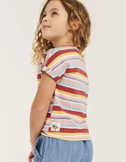 Stripe Knot Front T-Shirt