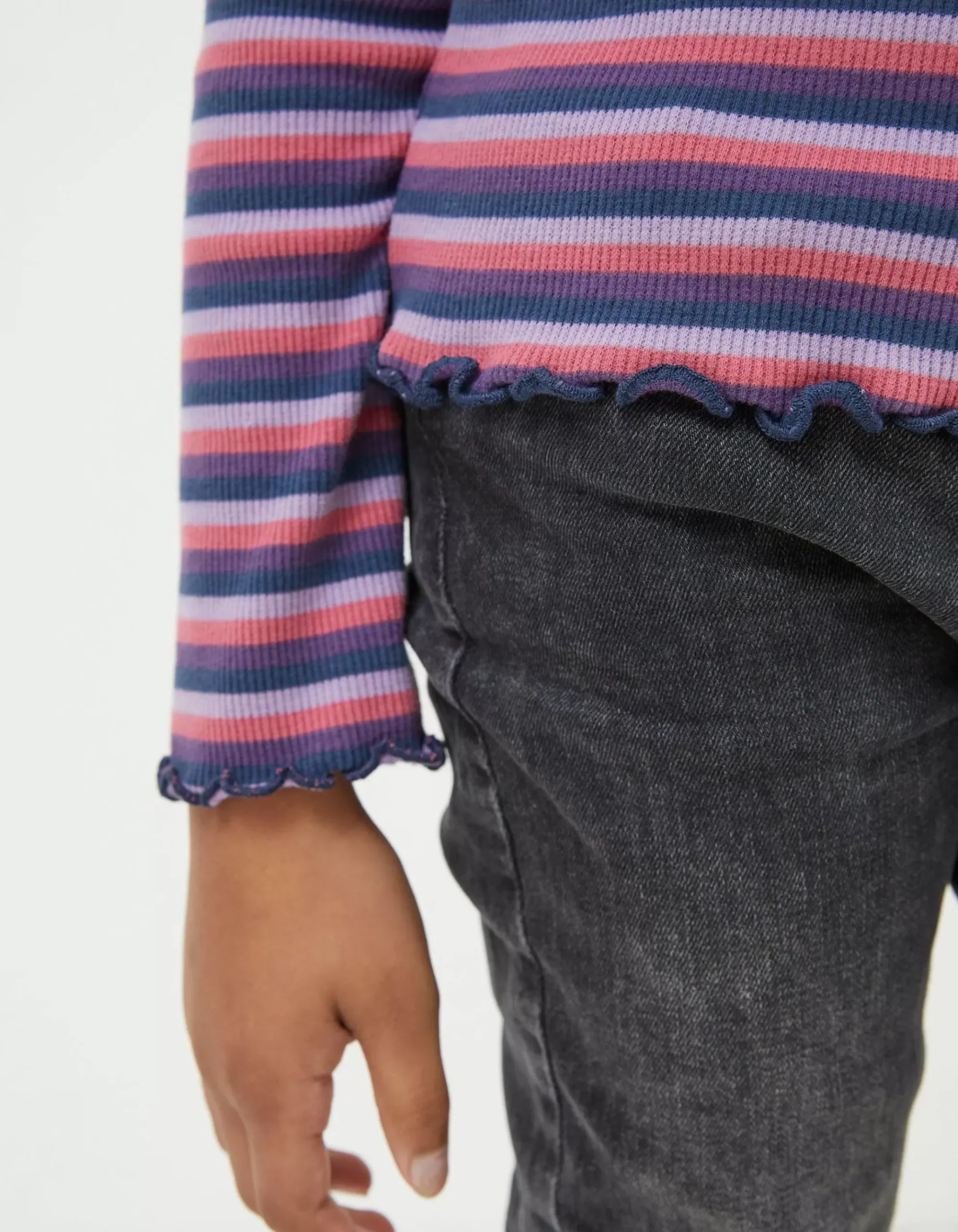 Stripe Rollneck Jersey T-Shirt