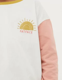 Sun Embroidered Long Sleeve T-Shirt