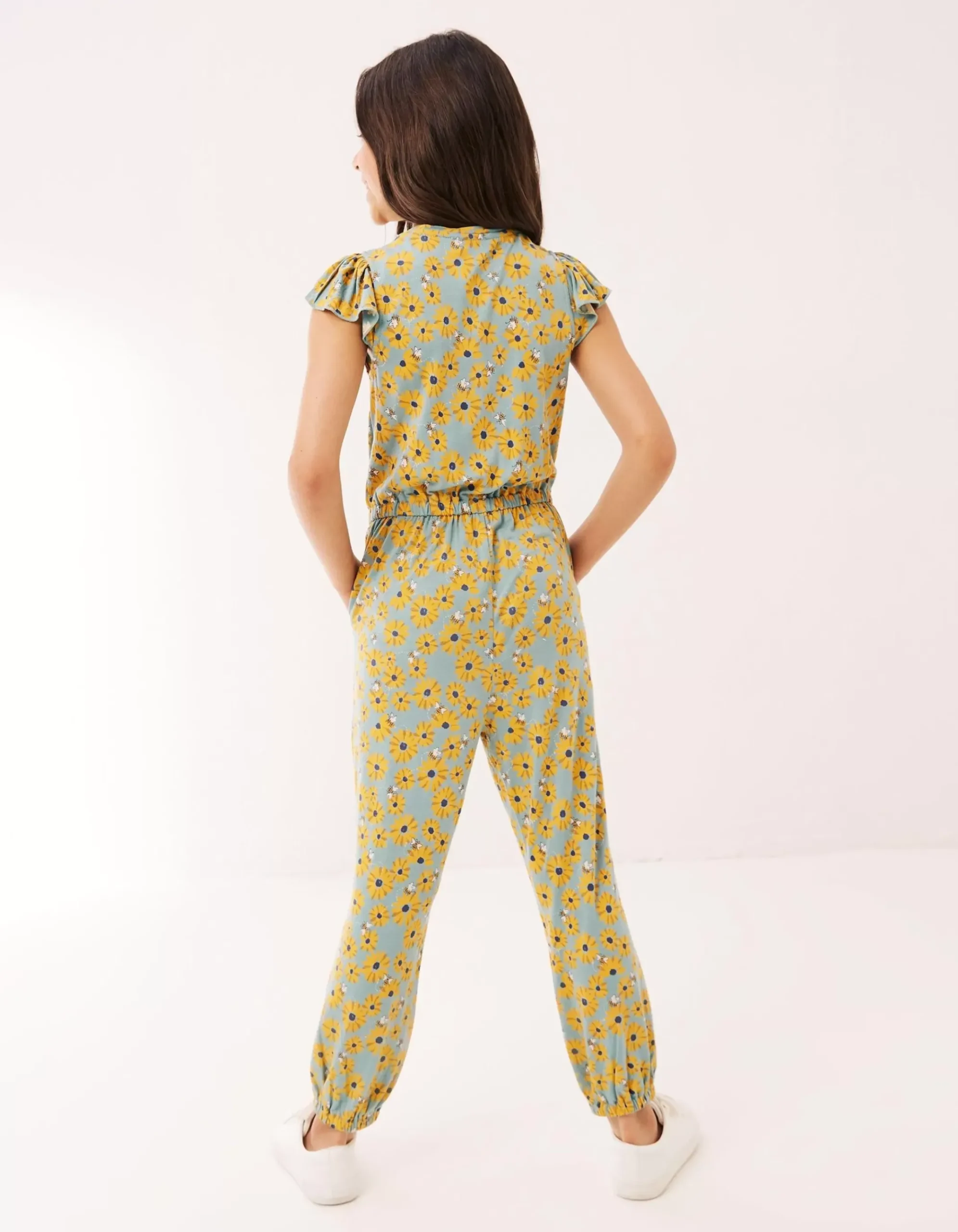 Sunflower Print Jumpsuit
