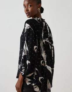 Swallow Print Evelyn Blouse