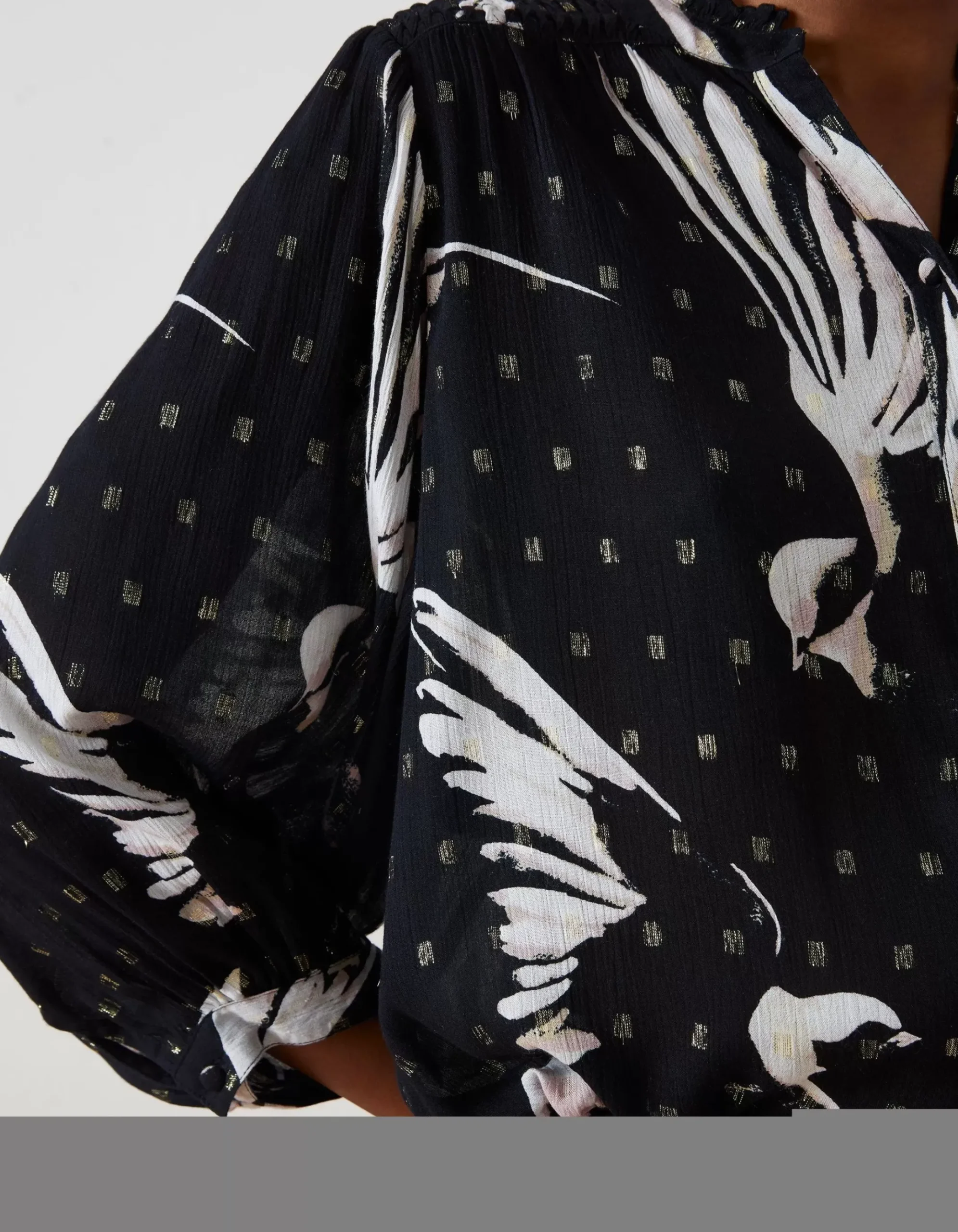 Swallow Print Evelyn Blouse