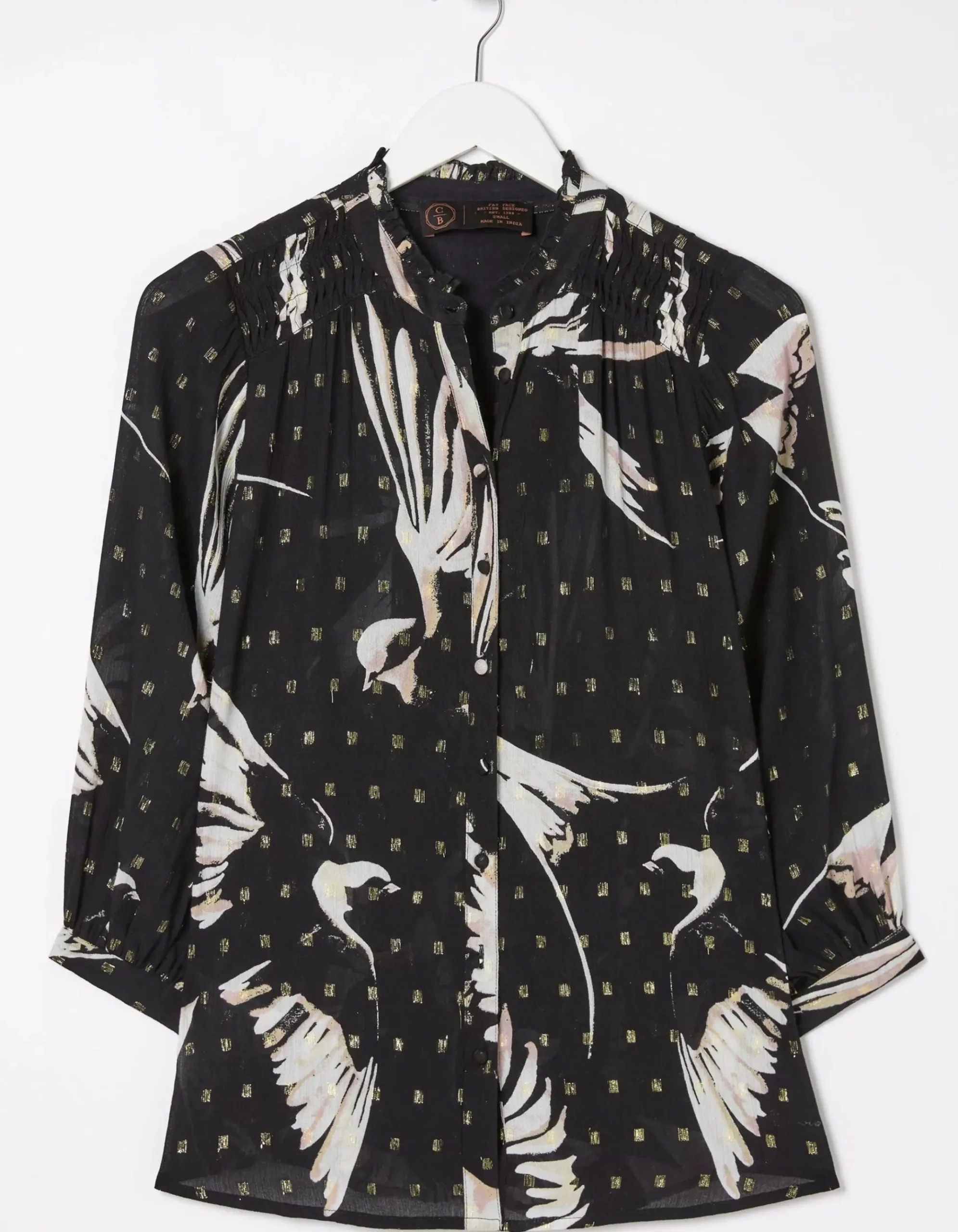 Swallow Print Evelyn Blouse