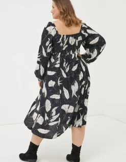 Tessa Twilight Leaves Midi Dress