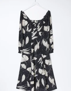 Tessa Twilight Leaves Midi Dress