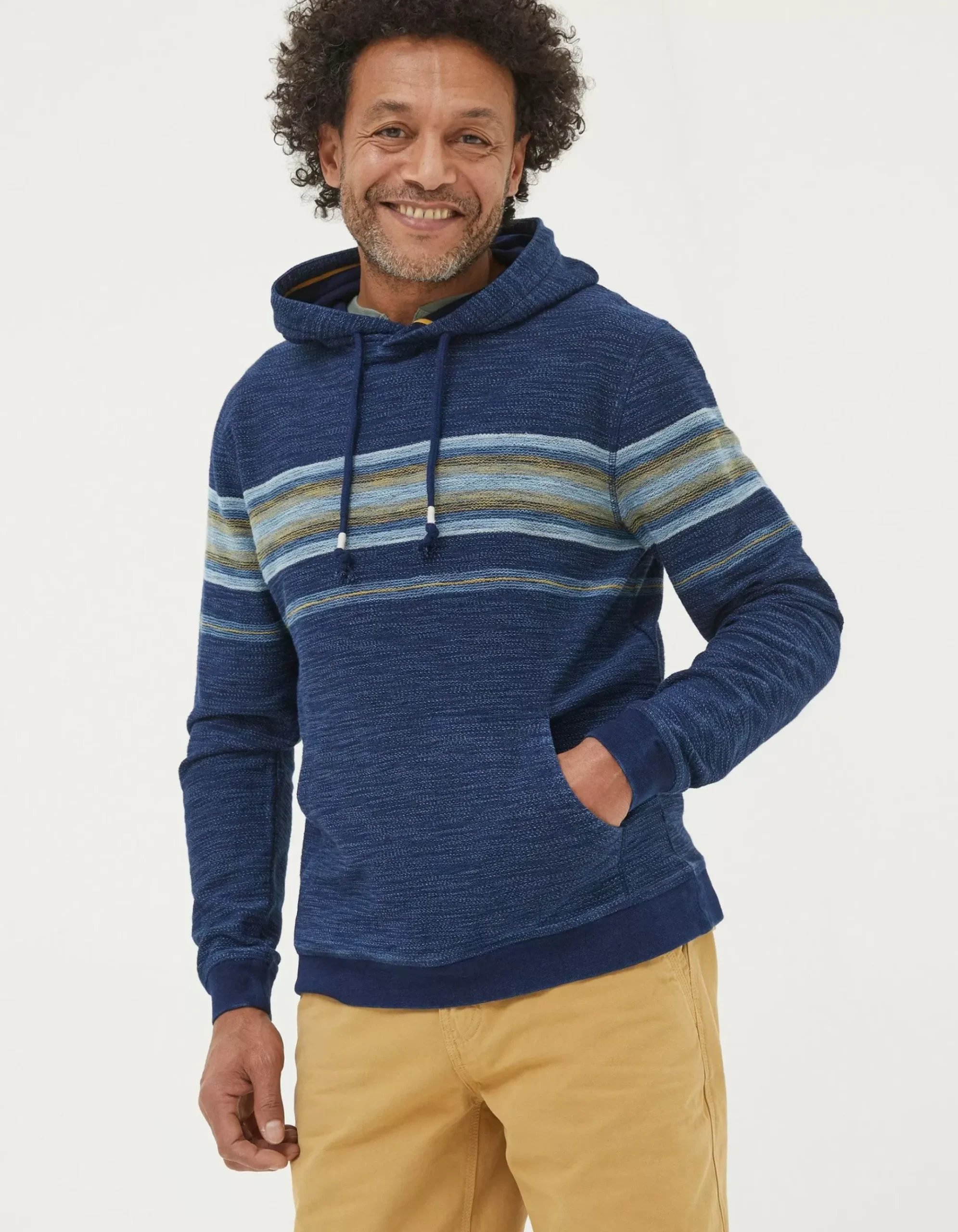 Trescowe Indigo Stripe Hoodie