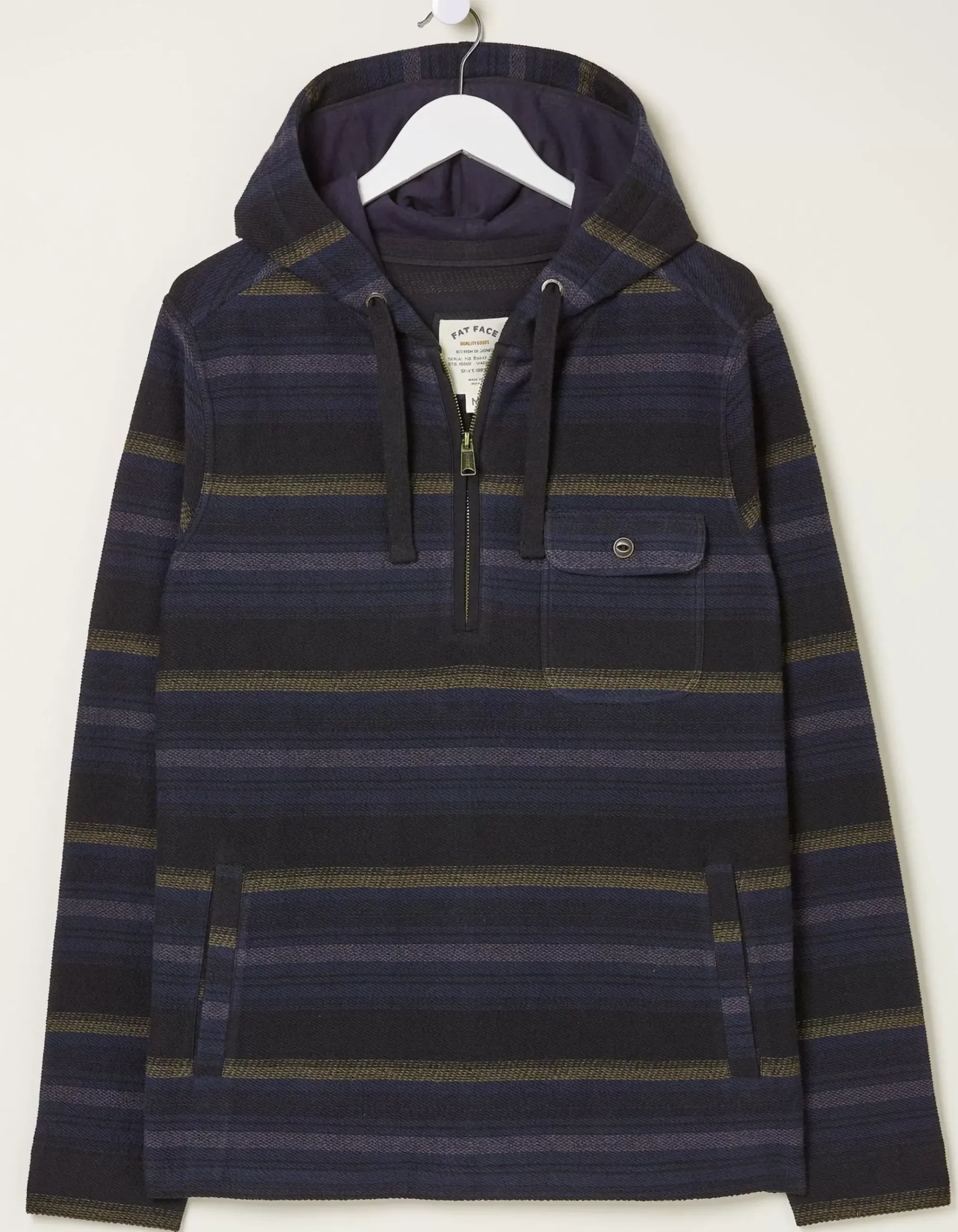 Trescowe Stripe Half Zip Hoodie
