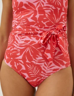 Tummy Control Ikat Leaves Swimsuit