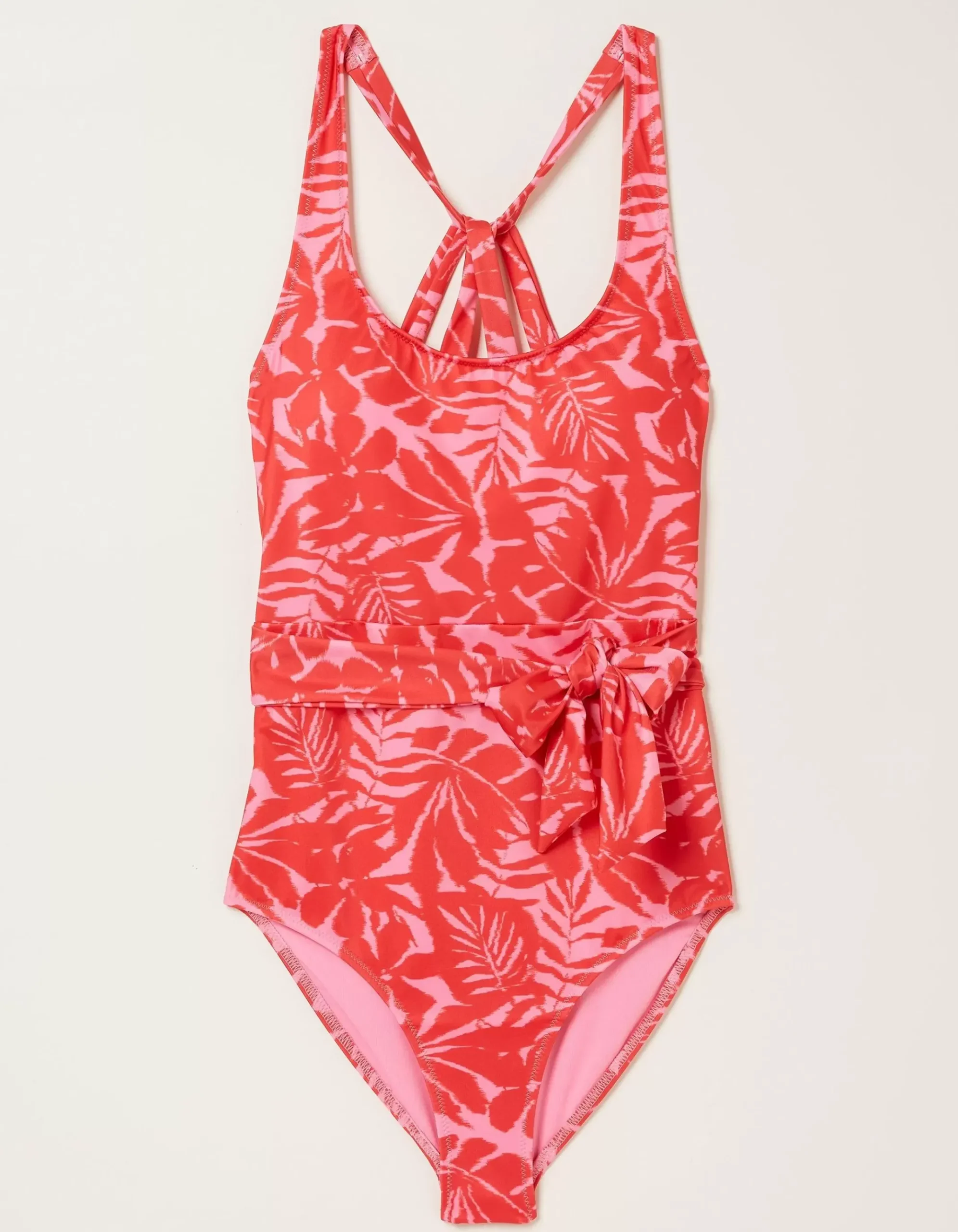 Tummy Control Ikat Leaves Swimsuit