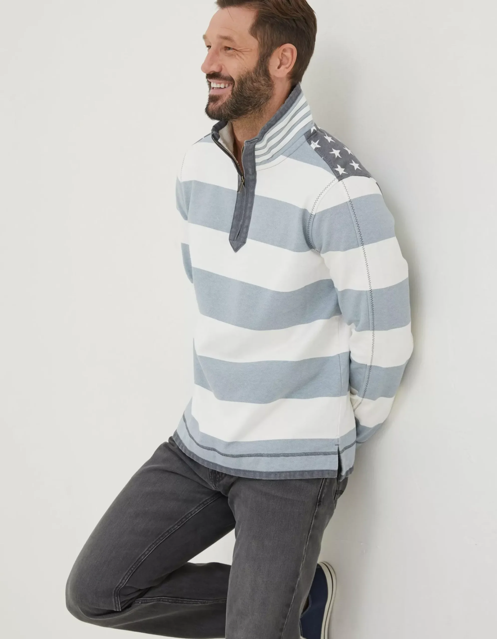 Usa Block Stripe Airlie Sweatshirt