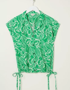 Val Leaf Linen Blend Shirt