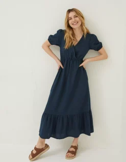 Vivvie Linen Midi Dress
