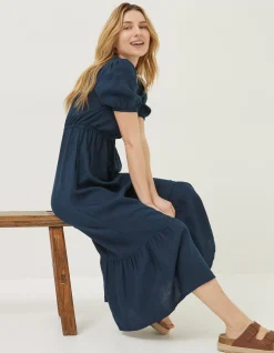 Vivvie Linen Midi Dress