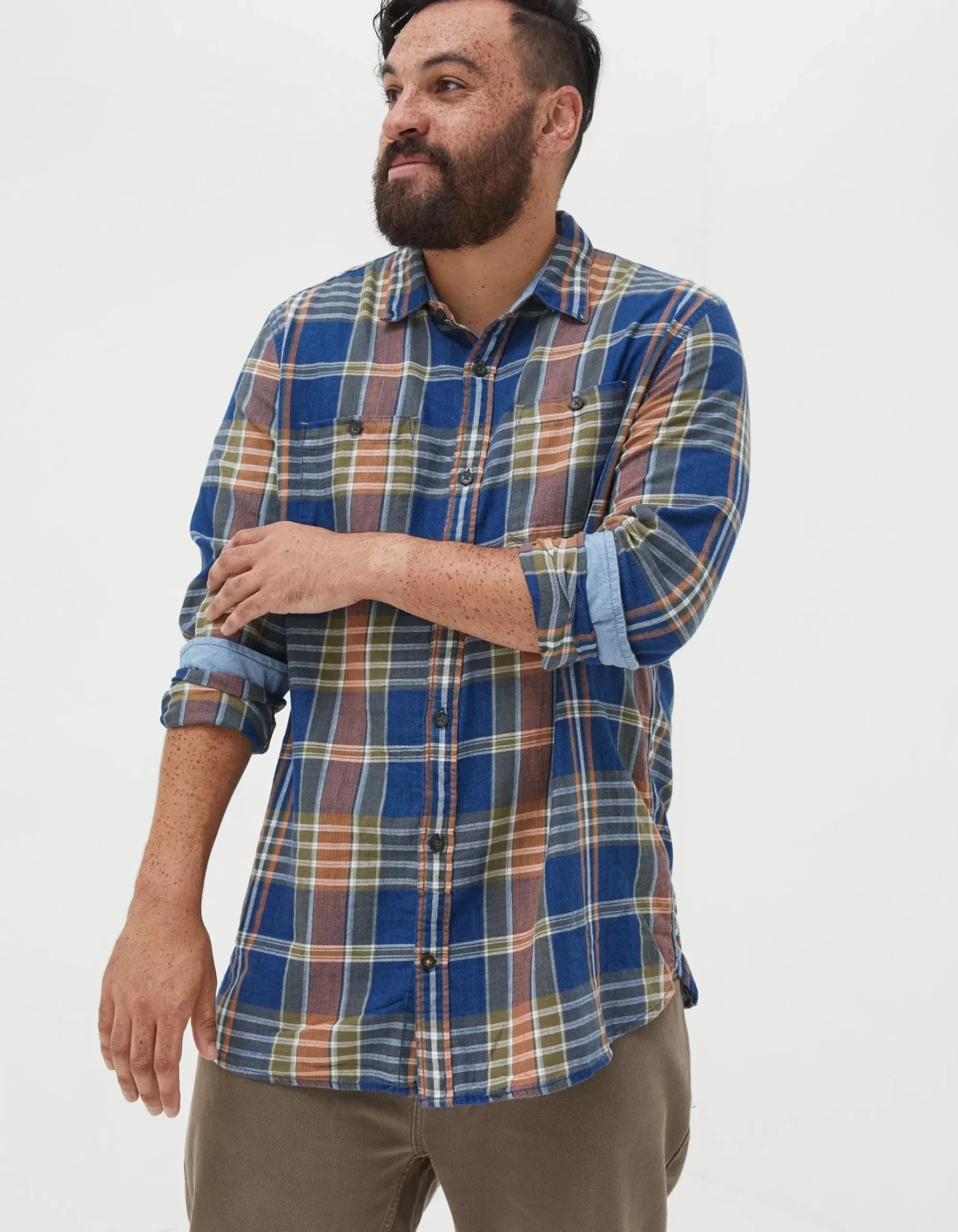 Waddon Indigo Check Shirt