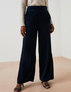 Wide Leg Velvet Trousers