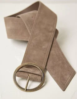 Wide Suede Waist Belt