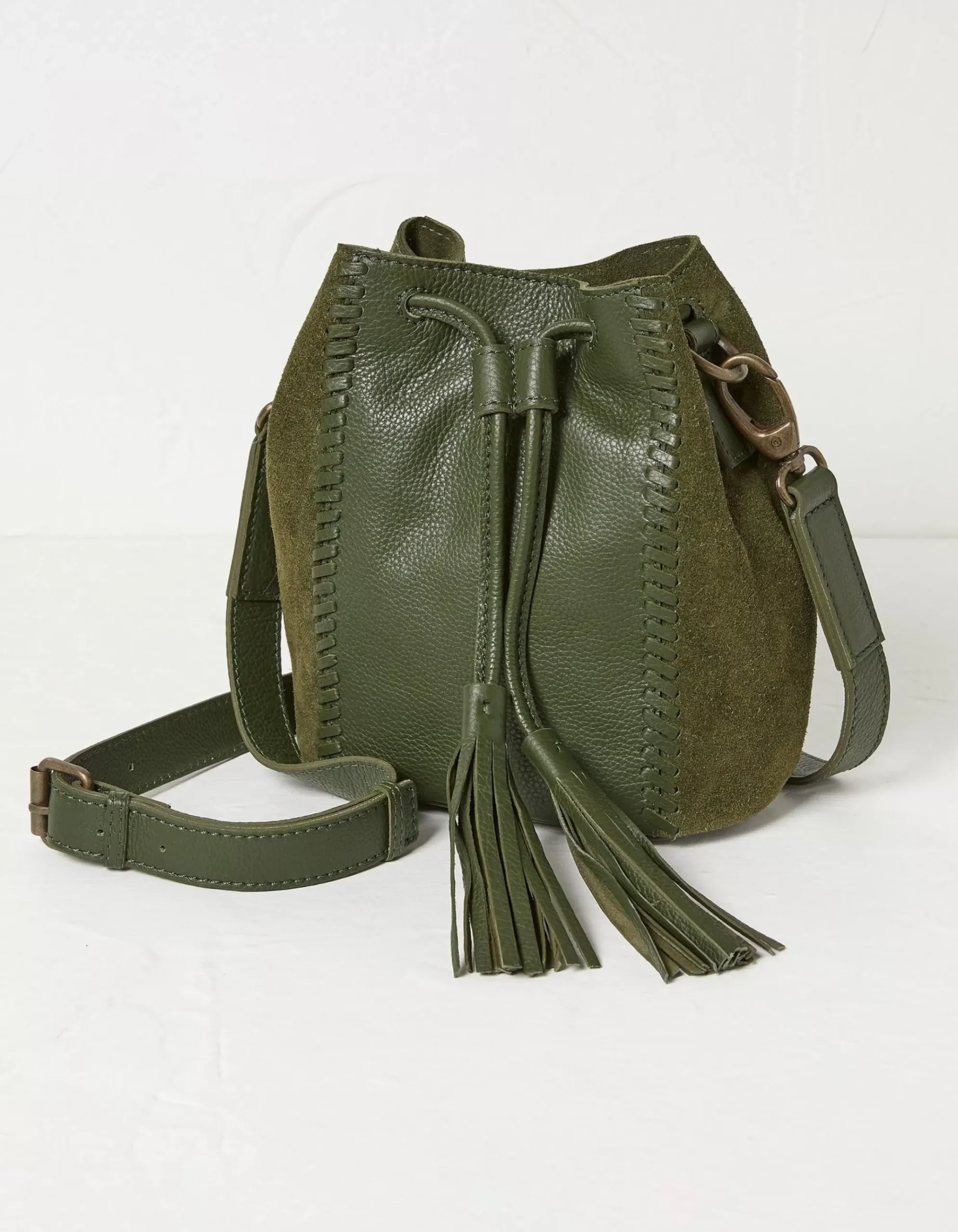 Winalie Leather Mini Bucket Bag