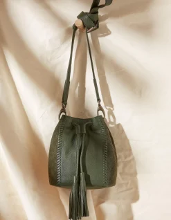 Winalie Leather Mini Bucket Bag