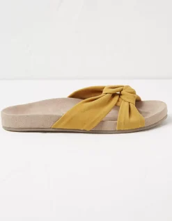 Zoe Cross Strap Footbed Sliders