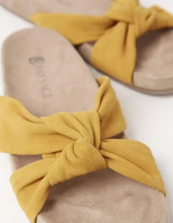 Zoe Cross Strap Footbed Sliders